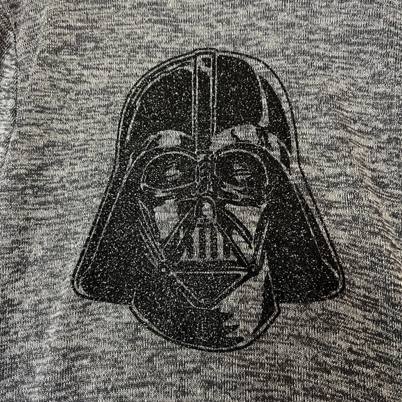 Star Wars Darth Vader Tunic Sweater Womens Medium Gray Black Sparkle Metallic - Picture 3 of 8